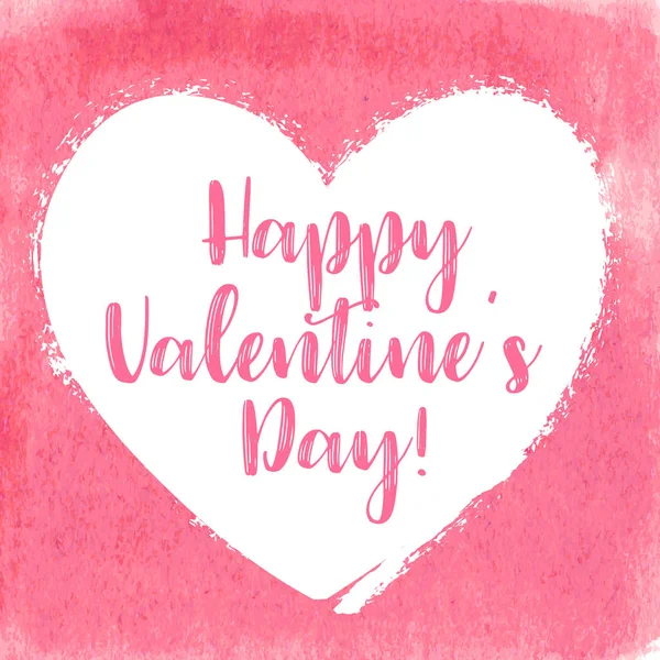 Акварельное сердце с каллиграфическим текстом Love You for Valentines Day, wedding, dating and other and other romantic events . — стоковый вектор