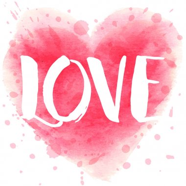 Suluboya kalp hat metin Love You Sevgililer günü, düğün, tanışma ve diğer ve romantik diğer etkinlikler ile el çekilmiş.