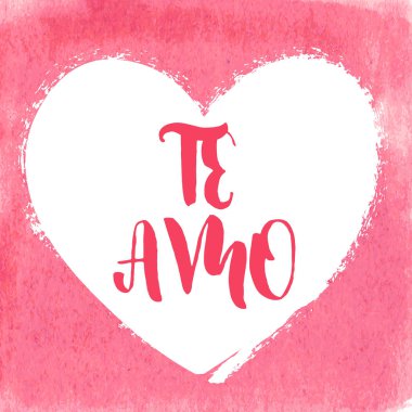 Suluboya kalp hat metin Love You Sevgililer günü, düğün, tanışma ve diğer ve romantik diğer etkinlikler ile el çekilmiş.