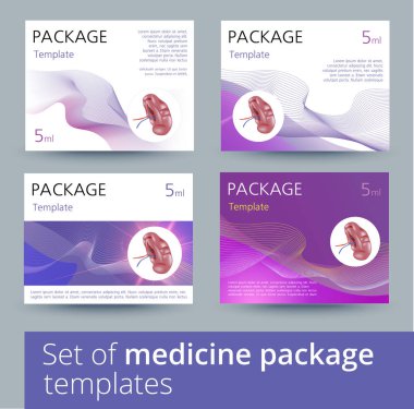 Tıp paket şablonu Tasarım Çeşitlemeleri gerçekçi insan dalağı kümesi.