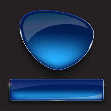 Vektör çizim gerçekçi cam afiş ayarla.