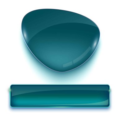 Vektör çizim gerçekçi cam afiş ayarla.