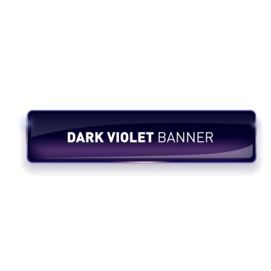 Vektör çizim gerçekçi cam renkli banner tasarımınız için beyaz arka plan üzerinde izole.