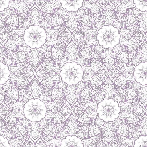 Ornamental round seamless floral lace pattern. vector — Stock Vector