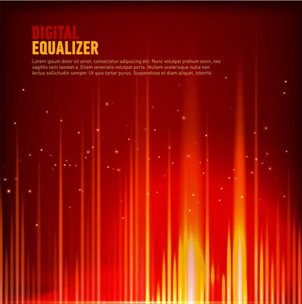 Multi kleur Audio golfvorm technologie digitale equalizer technologie abstract Vector achtergrondafbeelding — Stockvector