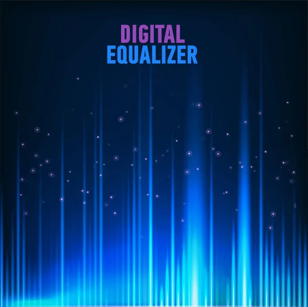 Multi colore Audio forma d'onda tecnologia sfondo Equalizzatore digitale tecnologia astratto Immagine vettoriale Illustrazione Stock