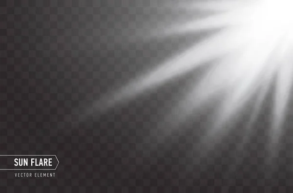 透明な背景に隔離されたUFO光ビーム。ベクターイラスト — ストックベクタ