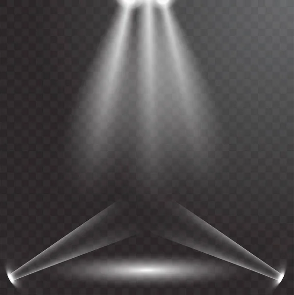 Faisceau lumineux ovni isolé sur fond transparent. Illustration vectorielle — Image vectorielle