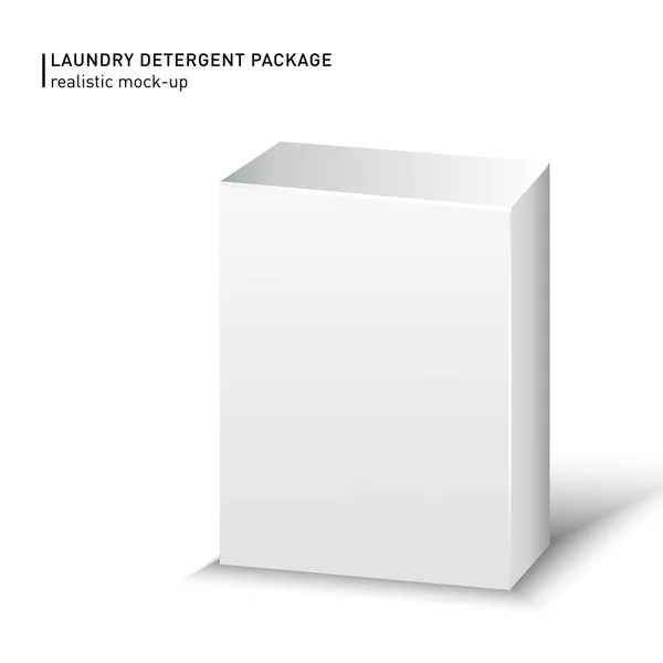 Beyaz bir arka plan üzerinde beyaz karton kutu paket — Stok Vektör