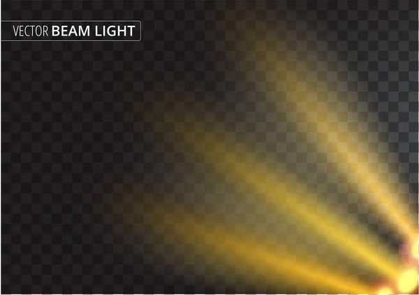 Rayo de luz OVNI aislado sobre fondo transparente. Ilustración vectorial — Vector de stock