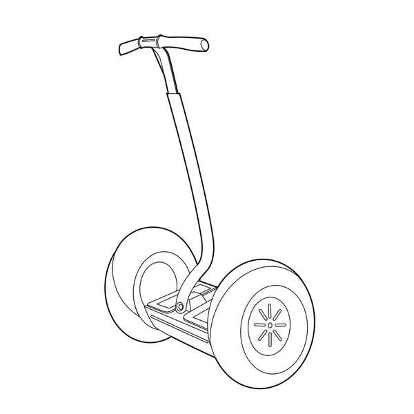 2 輪電気自動車アイコンです。Web の 2 つの電気車両ベクトル アイコンの図を概要します。 — ストックベクタ