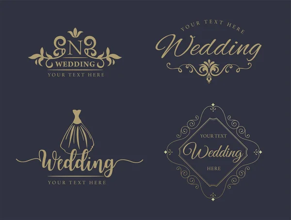 Monogram tasarım öğeleri, zarif şablonu. Kaligrafi zarif hat Sanat logo tasarımı. Ayarlayın. Royalty, butik, kafe, otel, Heraldic, takı, şarap için iş işareti. Vektör çizim