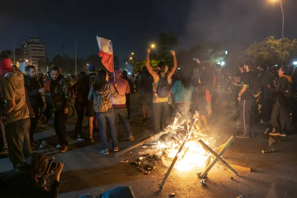 Válság Chilében 2019 Chile Tavasza — Stock Fotó