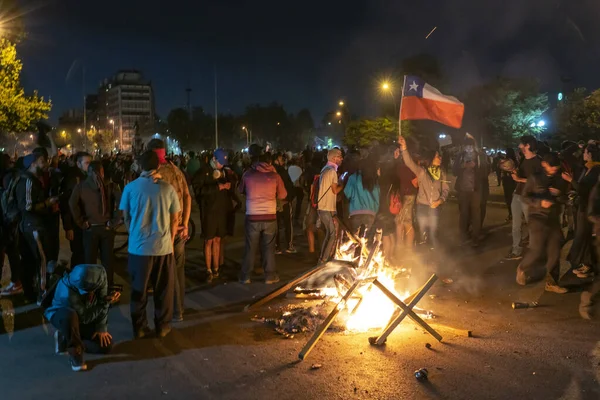 Válság Chilében 2019 Chile Tavasza — Stock Fotó