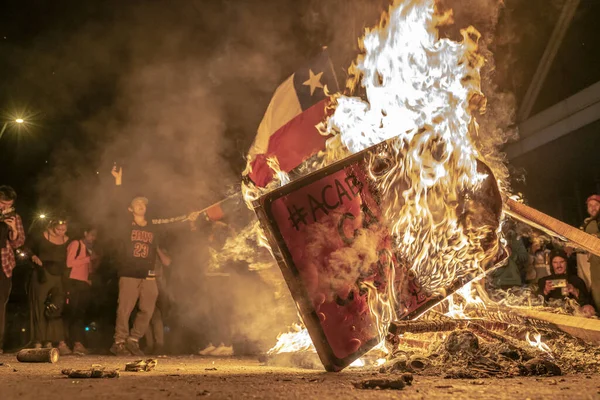 Válság Chilében 2019 Chile Tavasza — Stock Fotó