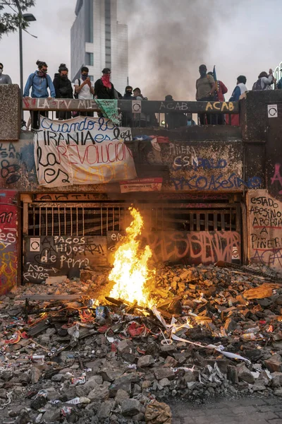 Crise Chile 2019 Primavera Chile — Fotografia de Stock