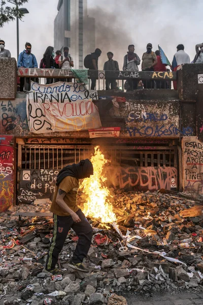Válság Chilében 2019 Chile Tavasza — Stock Fotó