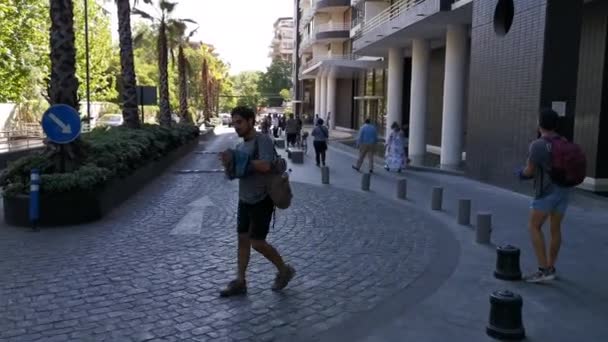 Scontri Tra Polizia Manifestanti Nelle Strade Santiago — Video Stock