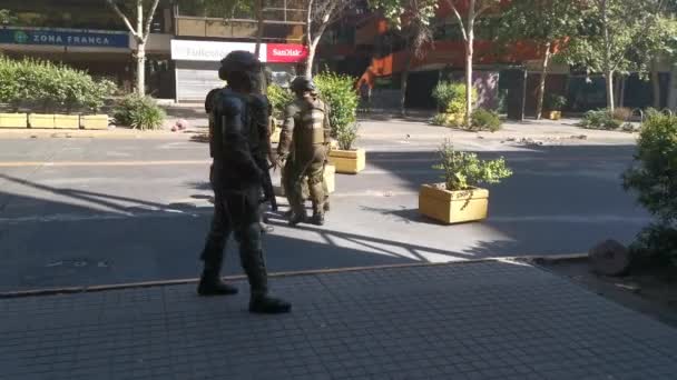 Place Santiago Chile Country Chile Date November 2019 Clashes Police — Stock Video