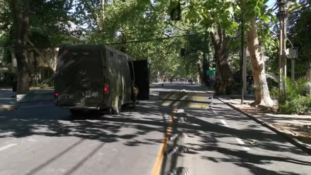 Place Santiago Chile Country Chile Date November 2019 Clashes Police — Stock Video