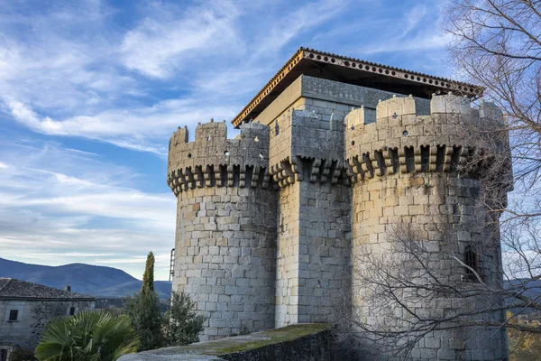 Середньовічні Пейзажі Чудовому Покинутому Місті Гранаділла Вражаючий Середньовічний Замок Вежею — стокове фото