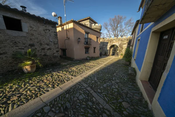 Paisaje Medieval Increíble Abandonada Ciudad Granadilla Impresionante Castillo Medieval Con — Foto de Stock