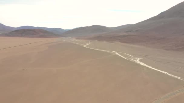 Het Verkennen Van Atacama Woestijn Enorme Droge Extensies Het Droogste — Stockvideo