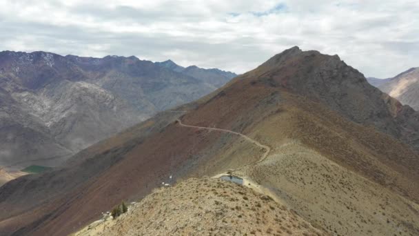 Повітряні Кадри Політ Навколо Valle Cuenca Alta Del Limari Пустелі — стокове відео