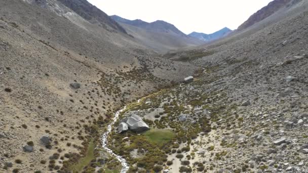 Letecké Záběry Létání Kolem Údolí Cuenca Alta Del Limari Poušti — Stock video