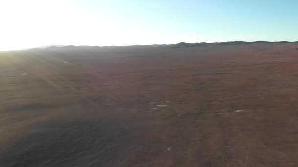 Aerial Raw Záběry Pohled Atacama Desert Úžasné Drsné Sopečné Krajiny — Stock video