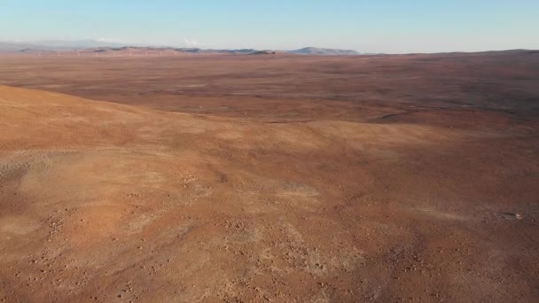 Veduta Aerea Grezza Del Deserto Atacama Paesaggio Vulcanico Frastagliato Tramonto — Video Stock