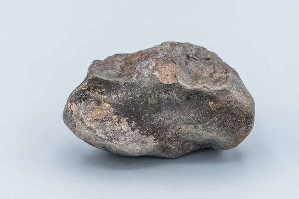 Pedazo Meteorito Aislado Sobre Fondo Blanco — Foto de Stock