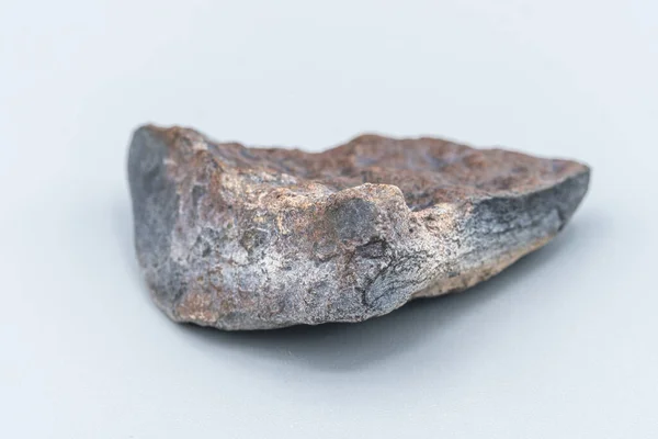 Pedazo Meteorito Aislado Sobre Fondo Blanco — Foto de Stock