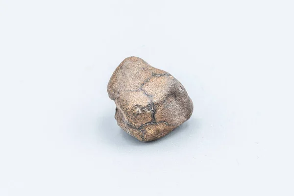 Кусок Метеорита Изолирован Белом Фоне — стоковое фото
