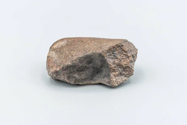 Pezzo Meteorite Isolato Sfondo Bianco — Foto Stock