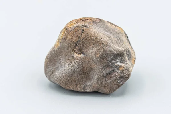 Pezzo Meteorite Isolato Sfondo Bianco — Foto Stock