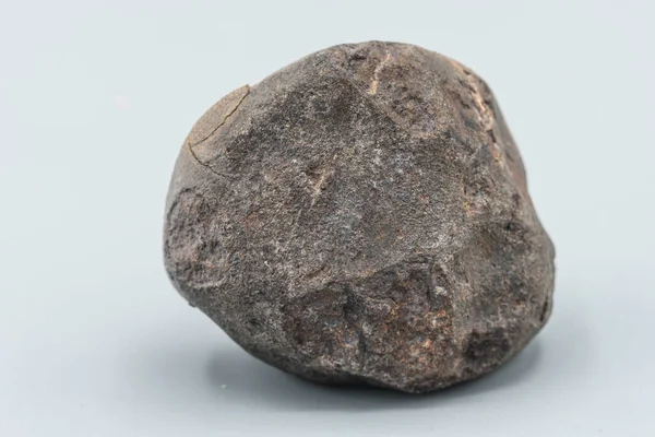 Шматок Метеорита Ізольований Білому Тлі — стокове фото