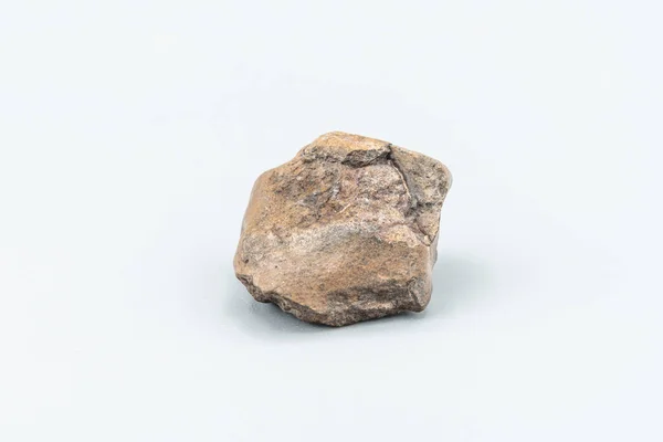 Pezzo Meteorite Isolato Sfondo Bianco — Foto Stock