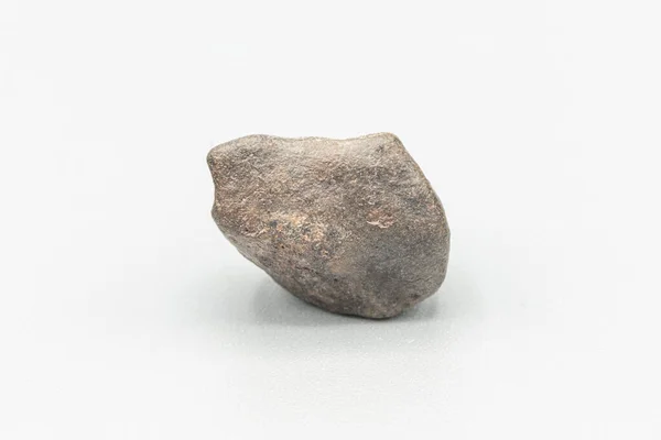 Pezzo Meteorite Isolato Sfondo Bianco — Foto Stock