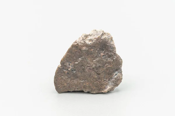 Pezzo Meteorite Isolato Sfondo Bianco — Foto Stock