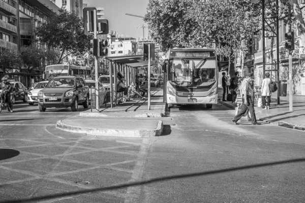 Şehir Santiago Ülke Coronavirus Hastalığı Covid Nedeniyle Sokağa Çıkma Yasağından — Stok fotoğraf