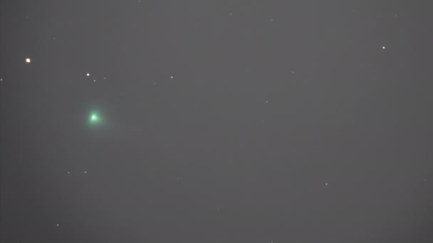 Comet Swan 2020 Jak Vidět Znečištěné Noční Oblohy Města Santiago — Stock video