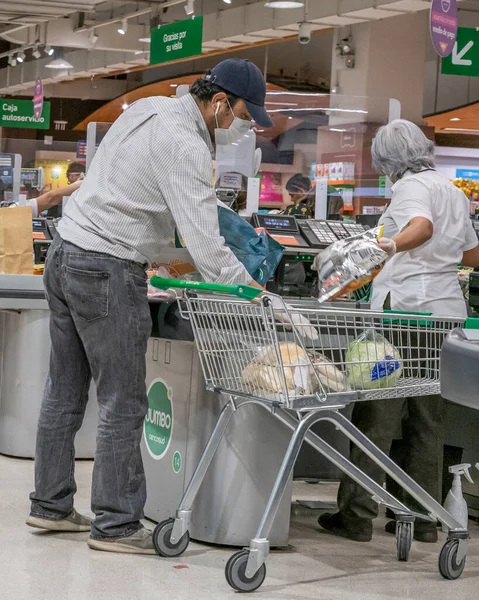 Ville Santiago Pays Chili Mars 2020 Les Gens Font Shopping — Photo