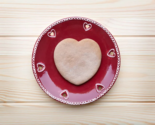 Gingerbread cookie on a plate — Stock Photo, Image