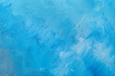 Arkaplan olarak mavi boyalı tuval 