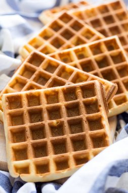 Taze ev yapımı Belçika waffle 