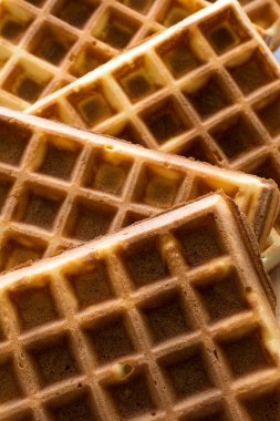 Taze ev yapımı Belçika waffle 