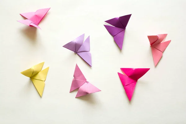 Origami Borboletas Papel Japonês — Fotografia de Stock