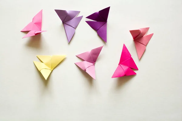 折纸日本纸蝴蝶 — 图库照片