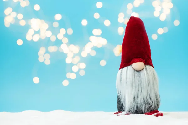 Noel Gnome Elf Background Christmas Greeting Card Christmas New Year — Stock Photo, Image
